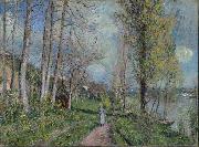 Alfred Sisley Banks of the Seine at By oil painting on canvas